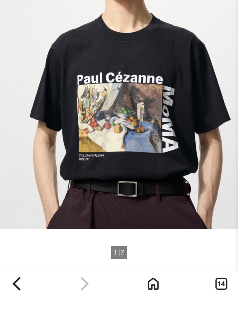 UNIQLO UT "Paul Cézanne Still Life with Apples" graphic T-shirt Cotton NWT